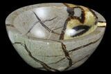 Polished Septarian Bowl - Madagascar #98273-2